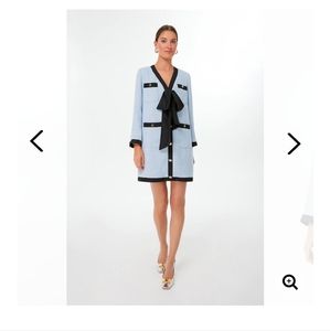 XL Tuckernuck, Light Blue Coco Tweed Bow Dress